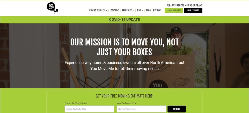 You Move Me Vancouver Island Website Screenshot